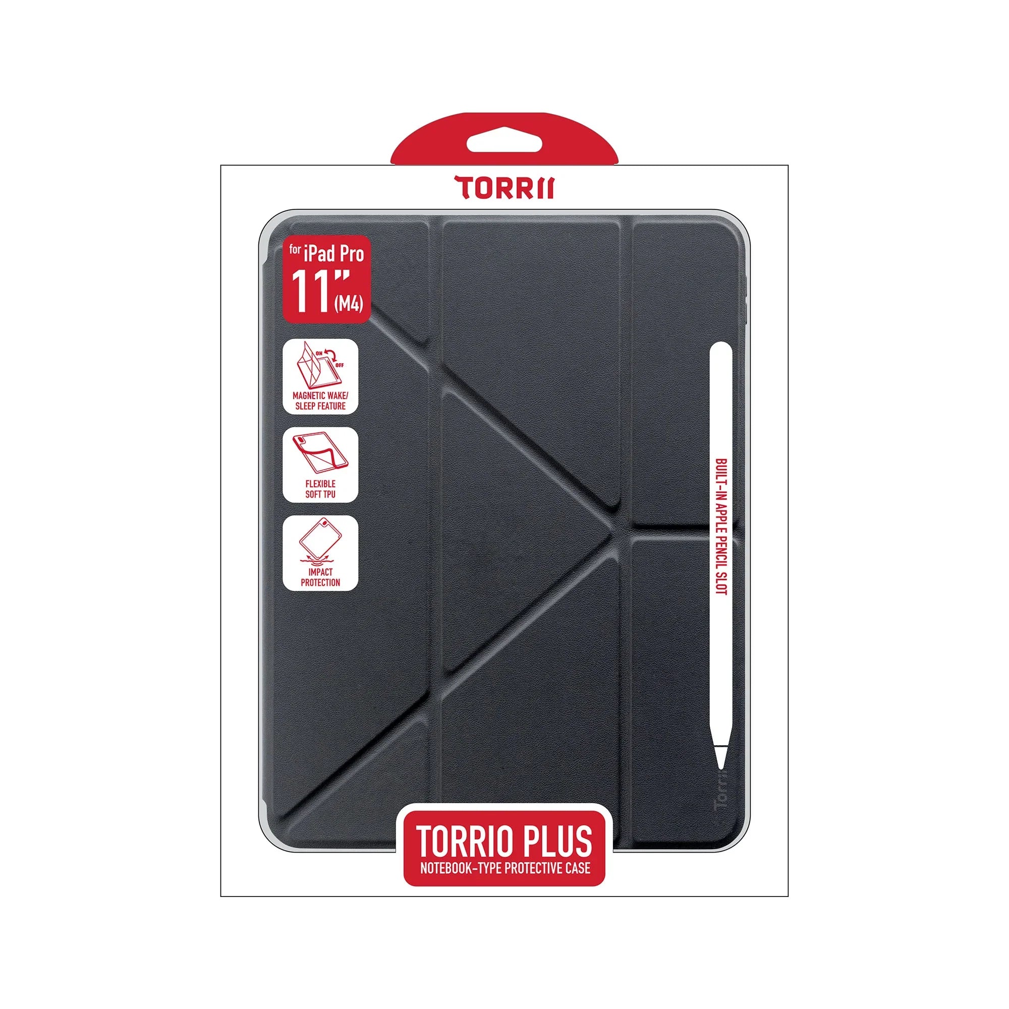 Torrii Torrio Plus for iPad Pro 11 (M4) - Black - Tashqila Torrii Torrio Plus for iPad Pro 11 (M4) - Black - Tashqila